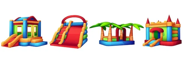 Circuito inflable con tobogán