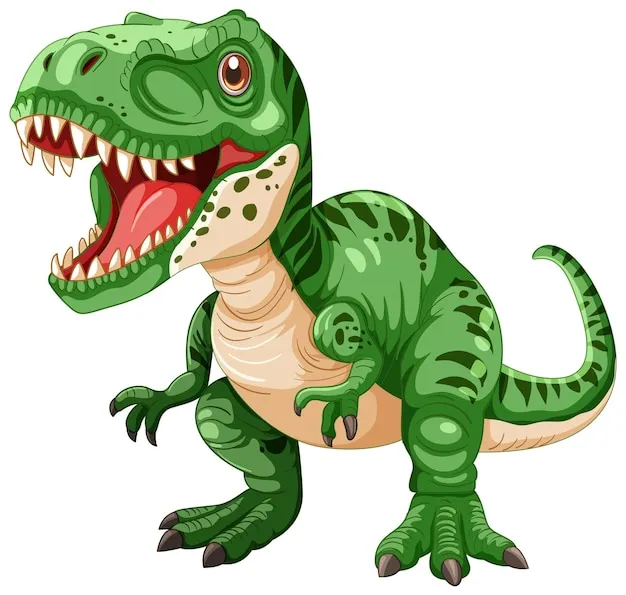 Tiranosaurio rex rugiendo